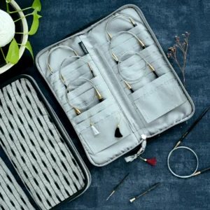 lantern moon handcrafted circular needle case