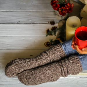 tricoter deux chaussettes en même temps