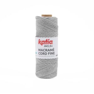 laine fil macramecordfine tricoter coton recycle polyester recycle gris moyen all seasons katia 201 fhd