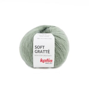 laine fil softgratte tricoter acrylique polyamide vert menthe automne hiver katia 61 fhd