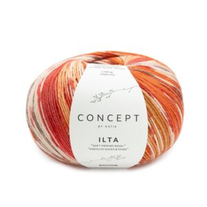 laine fil iltasocks tricoter merino superwash polyamide marron rouge orange automne hiver katia 201 fhd
